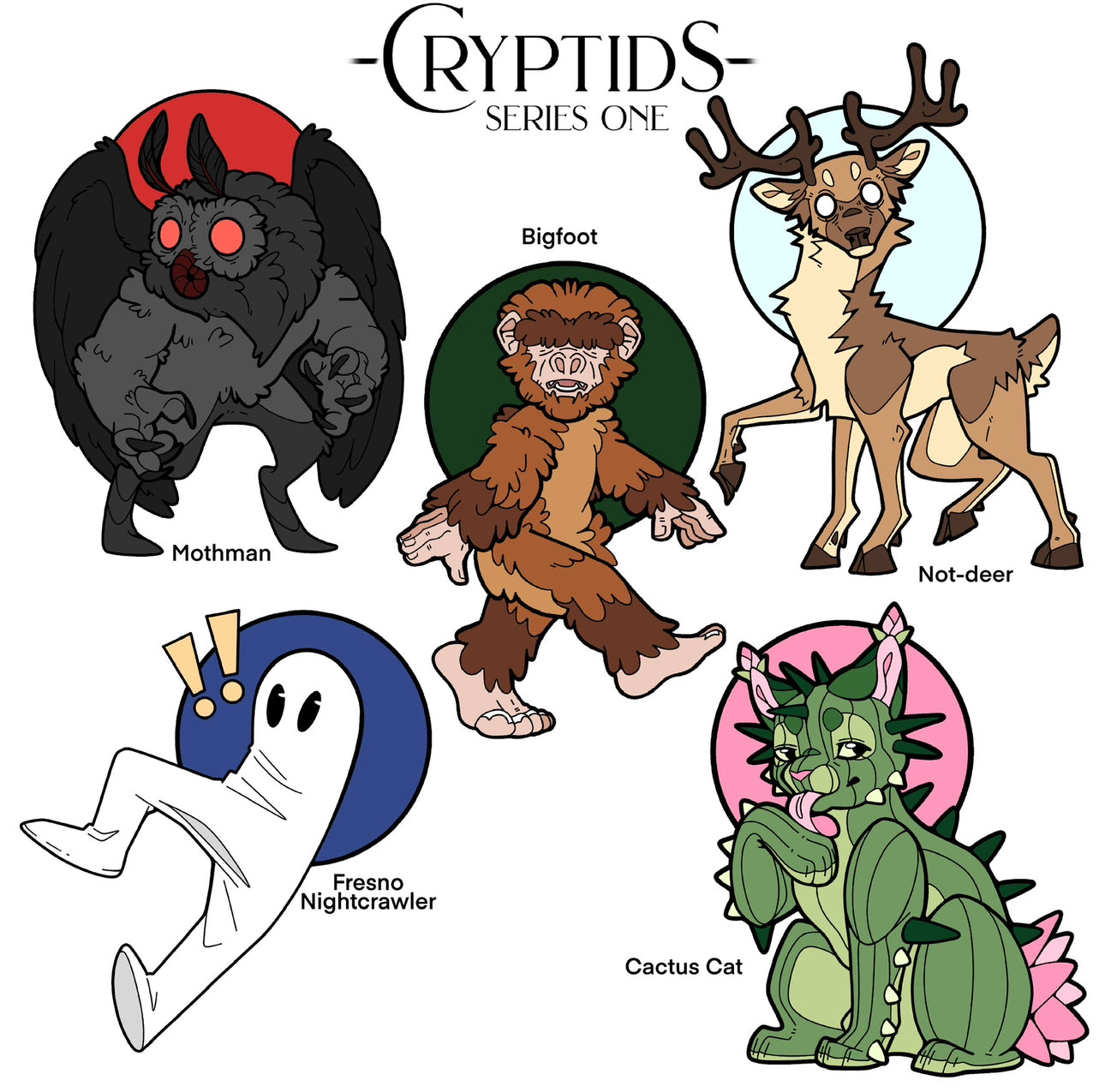 Cryptids Enamel Pin Set (Series One)