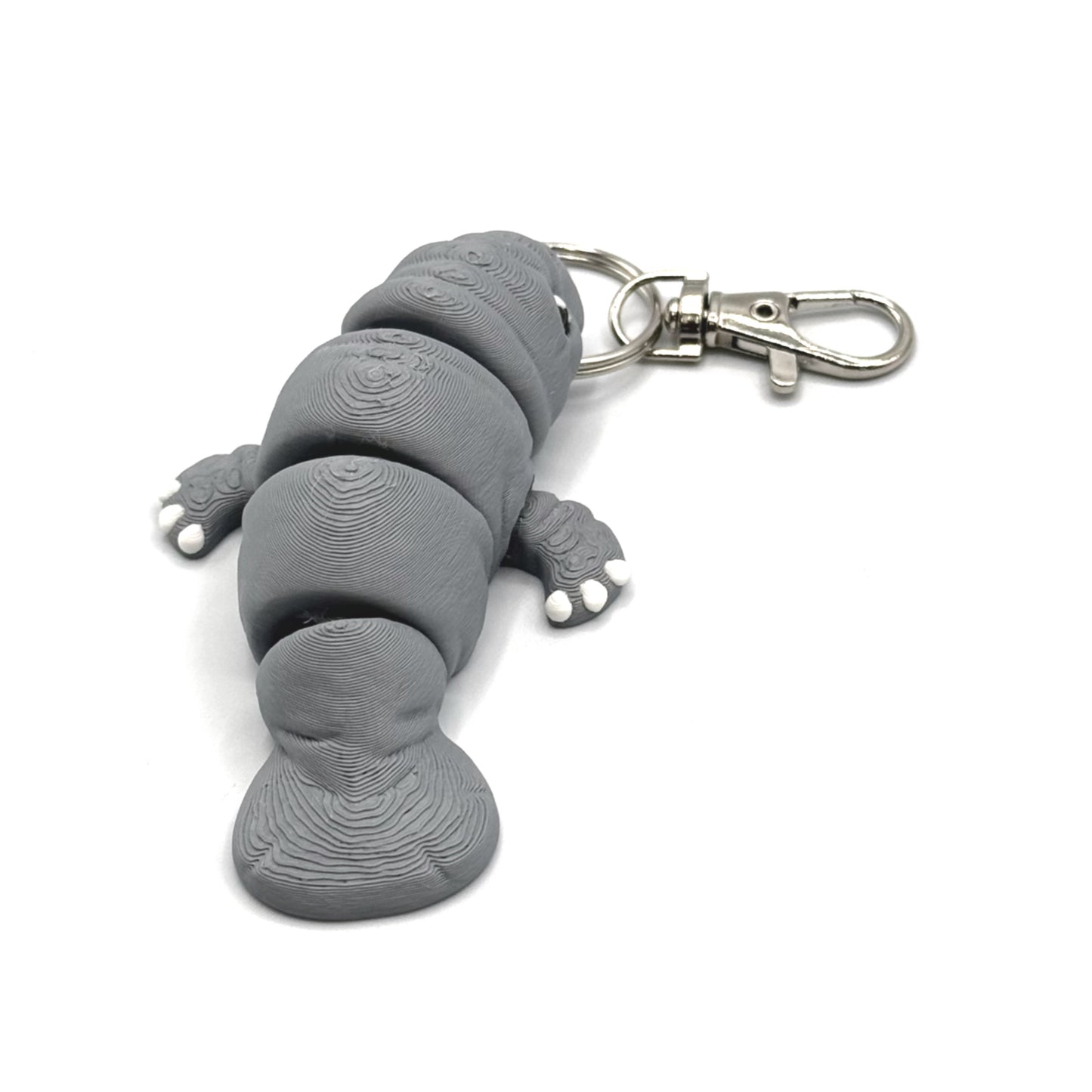 3D Printed Fidget Manatee Keychain