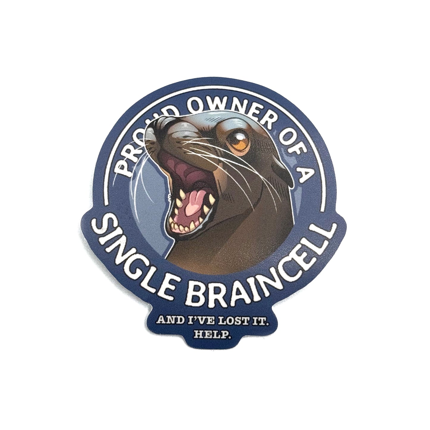 Single Braincell Sea Lion Sticker