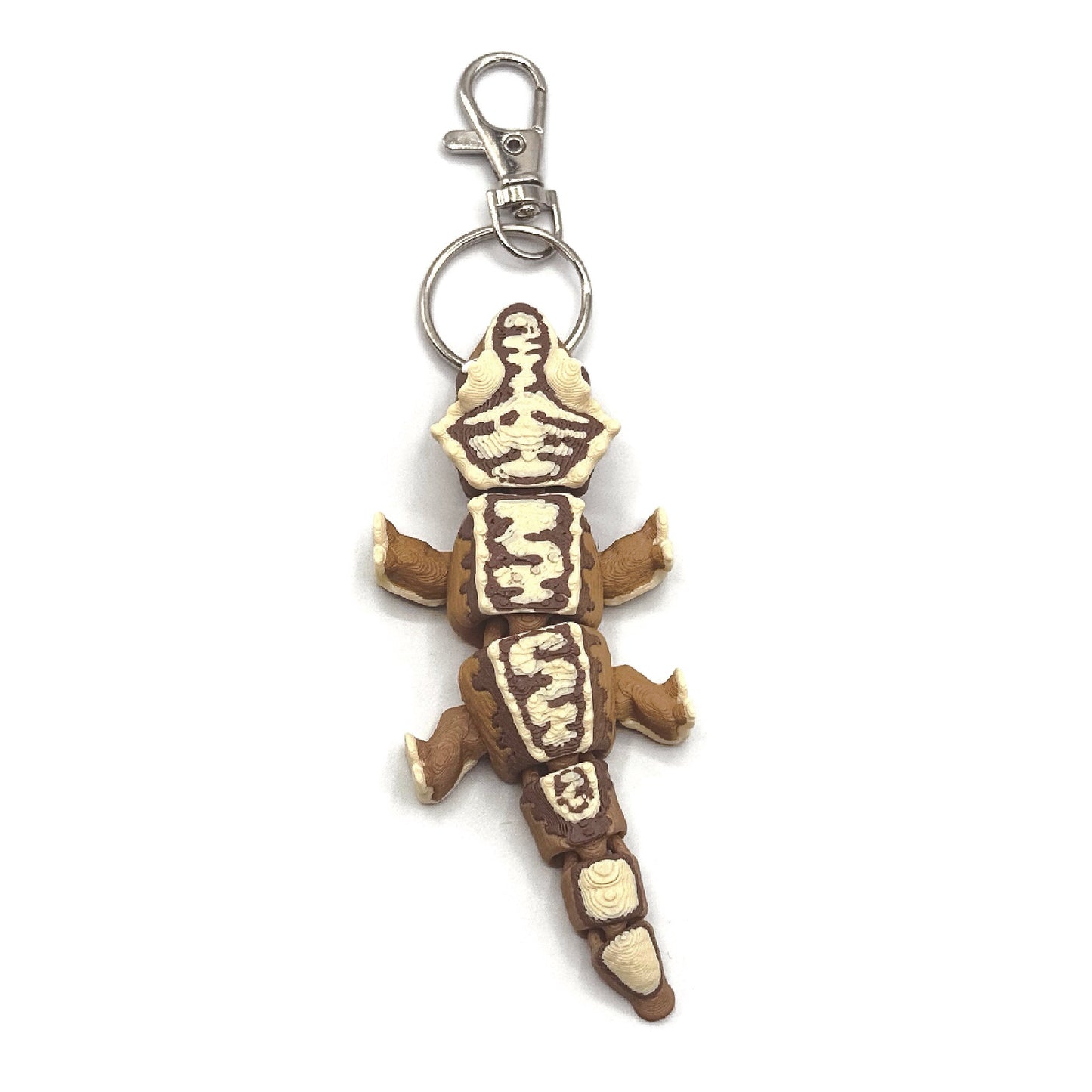 Crested Gecko 3D Printed Fidget Keychain