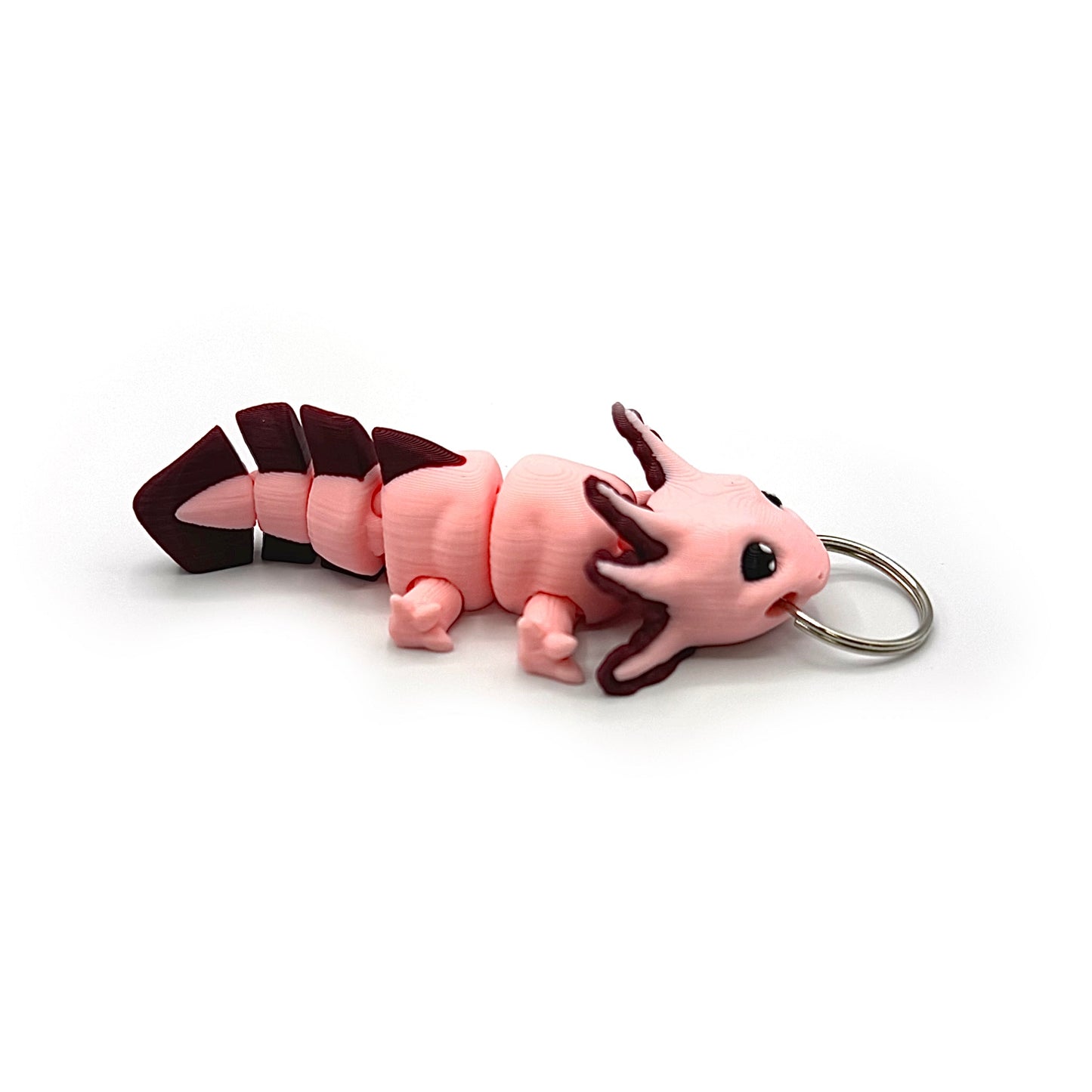 3D Printed Fidget Axolotl Keychain