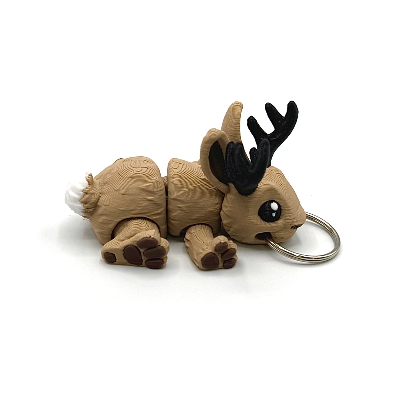 3D Printed Fidget Jackalope Keychain