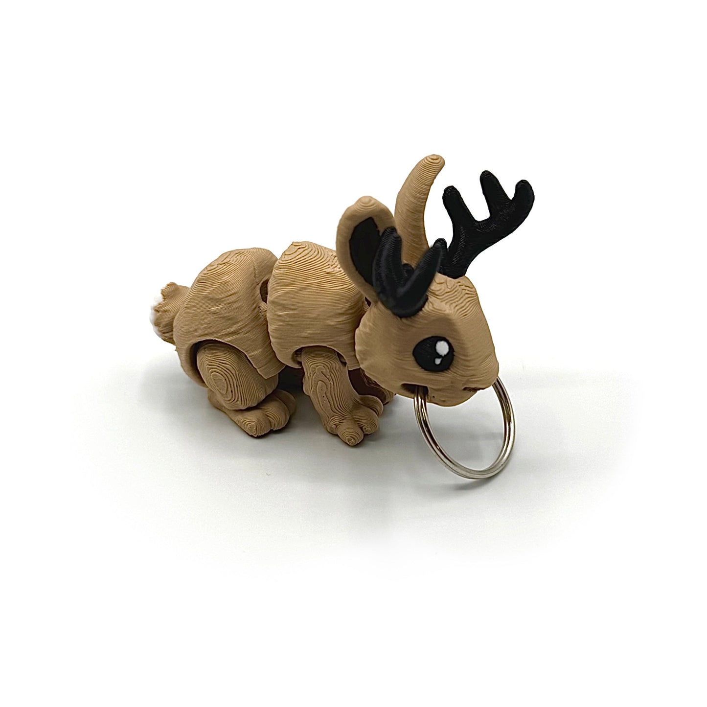 3D Printed Fidget Jackalope Keychain
