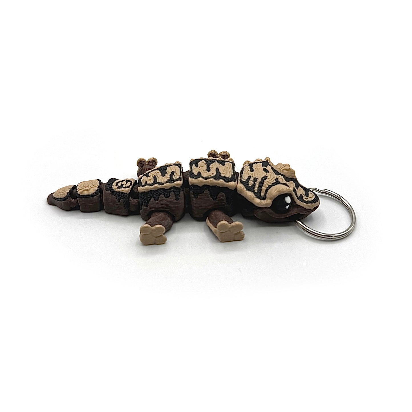 3D Printed Fidget Crested Gecko Keychain