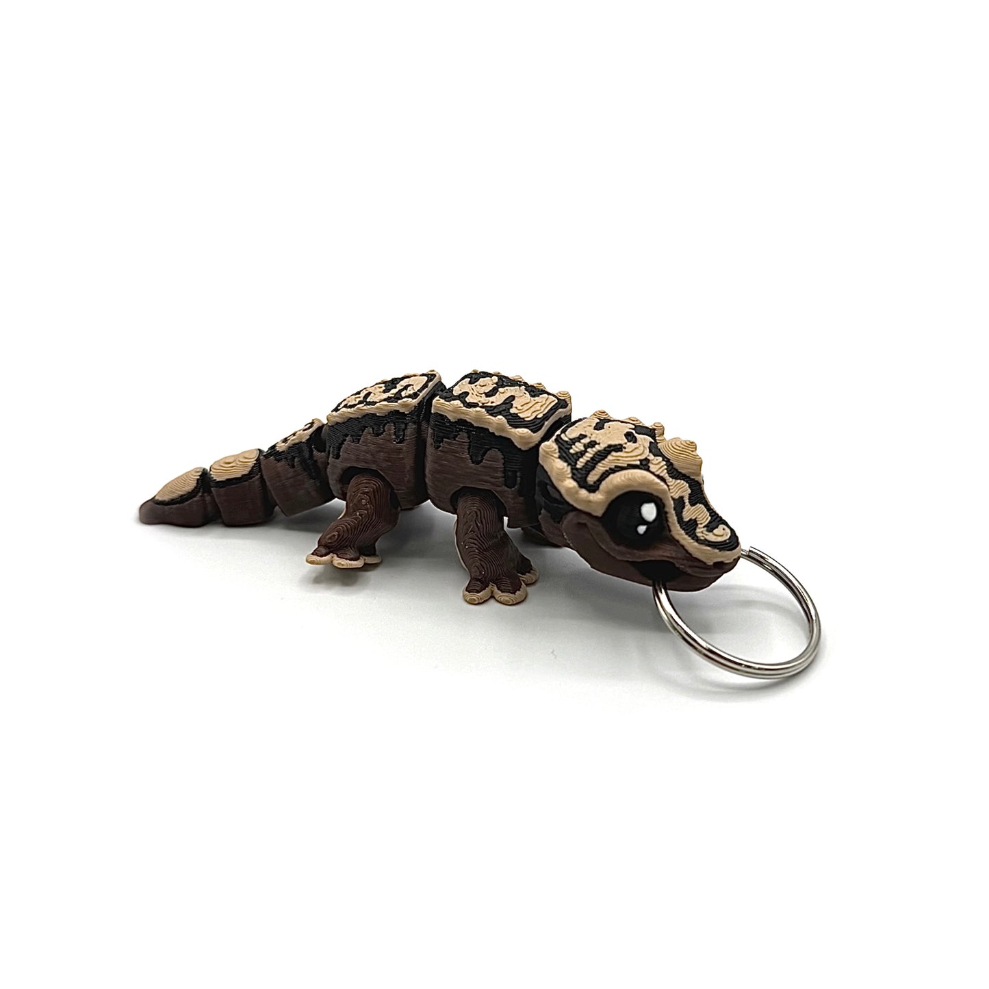3D Printed Fidget Crested Gecko Keychain