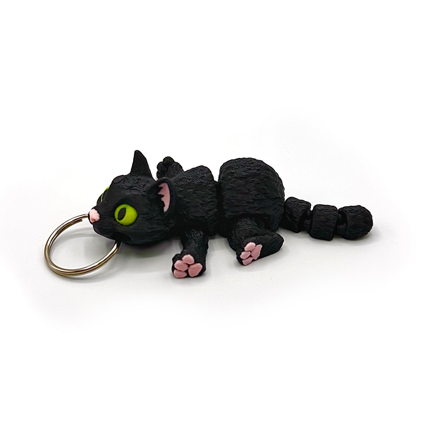 3D Printed Fidget Cat Keychain
