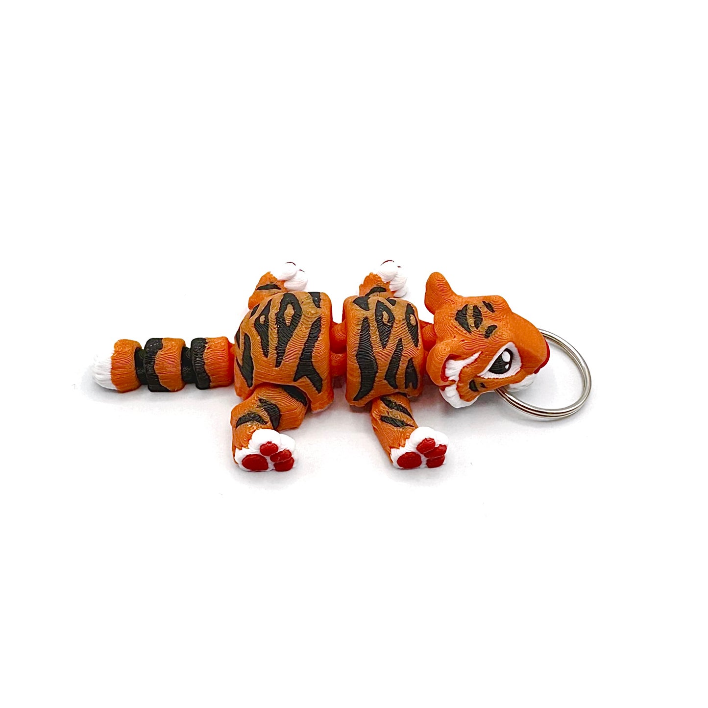 3D Printed Fidget Tiger Keychain