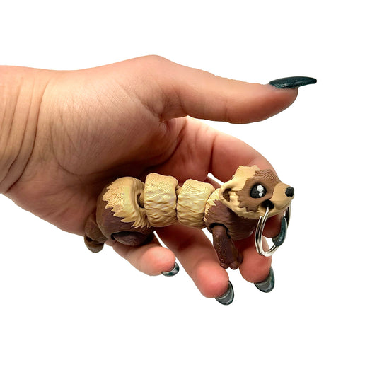 3D Printed Fidget Ferret Keychain