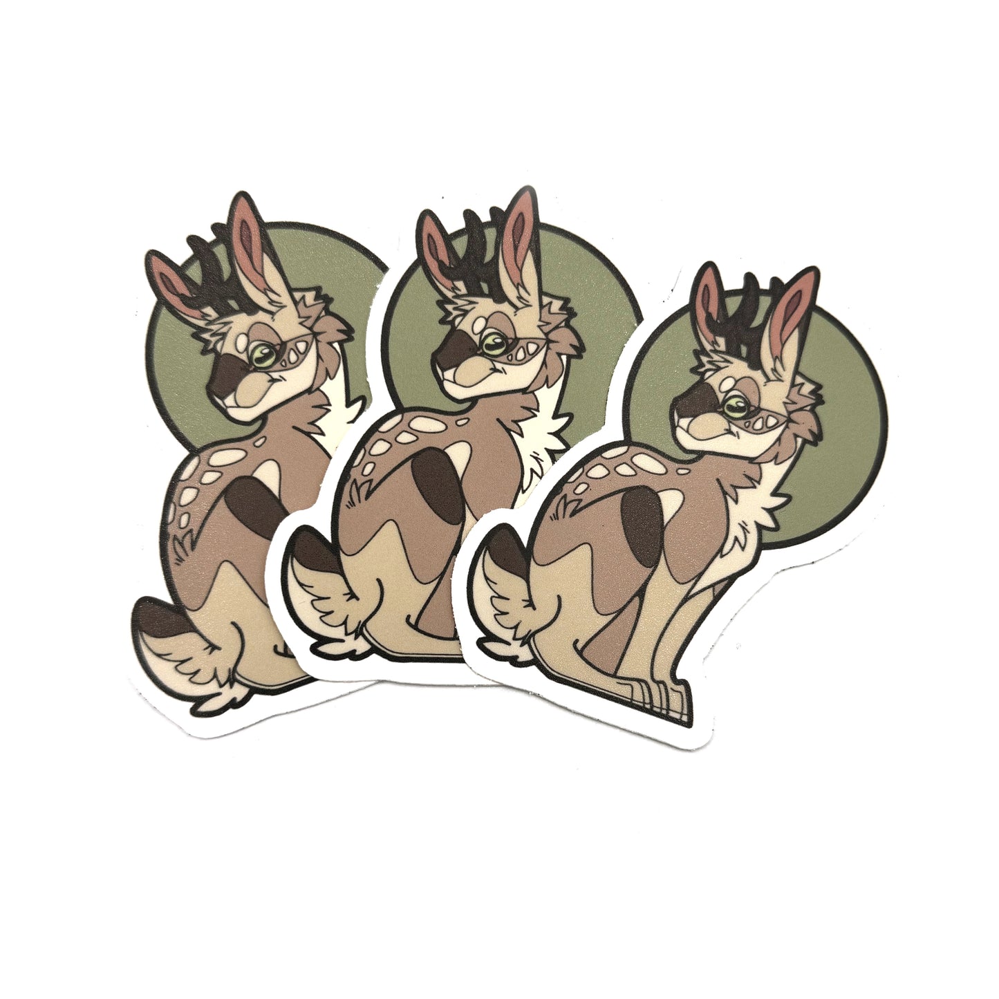 Folk Rabbit Trio Sticker Set
