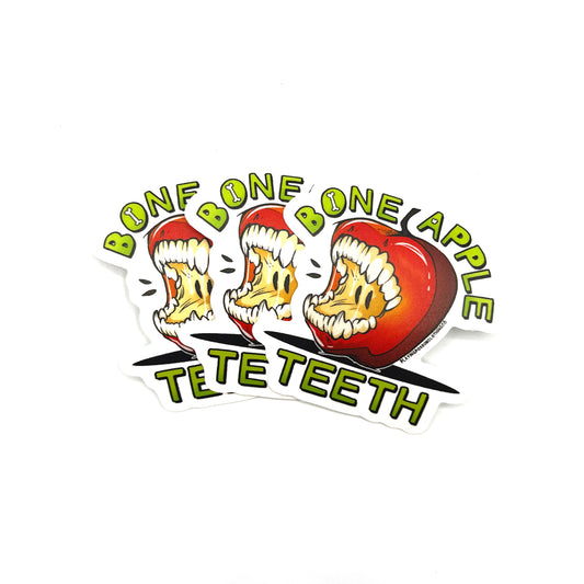 Bone Apple Teeth Sticker