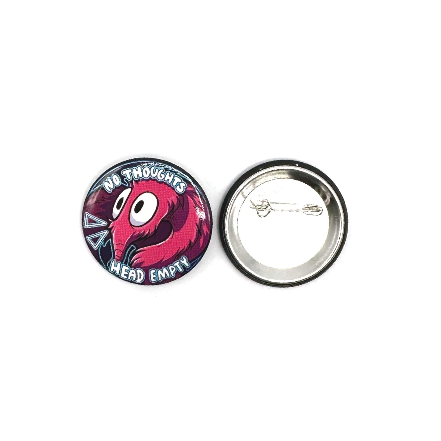 Head Empty Worm on a String Button Pin