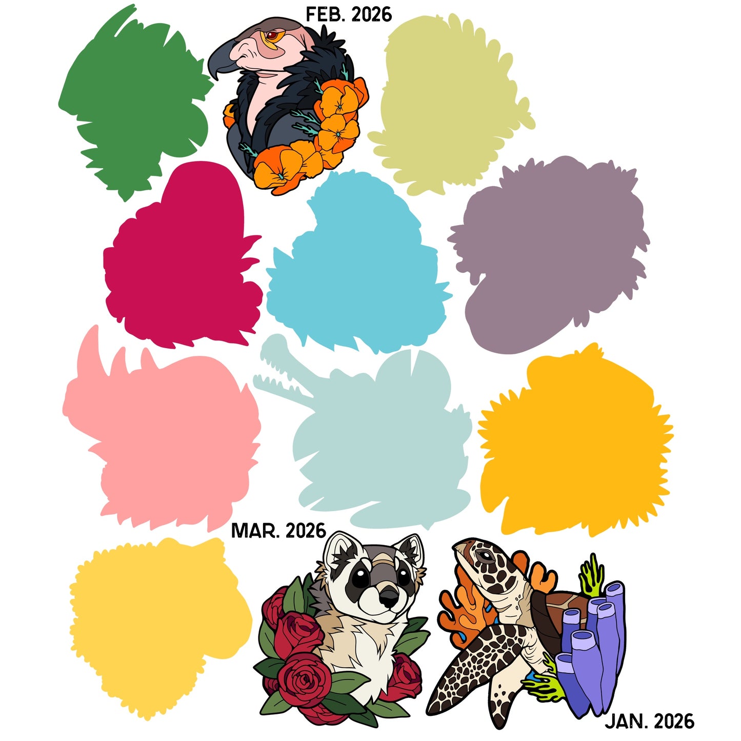 Endangered Species Monthly Enamel Pin Club