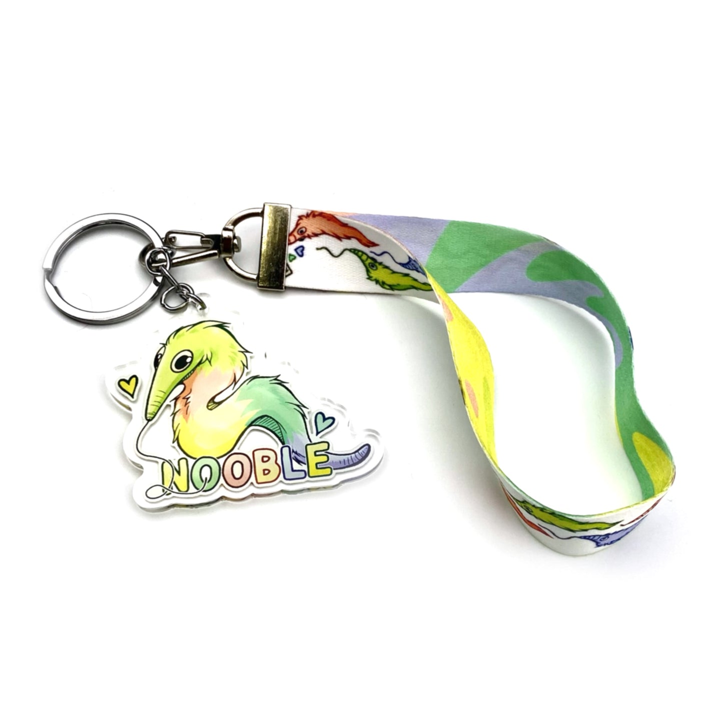 Nooble Keychain +Wristlet Lanyard Set