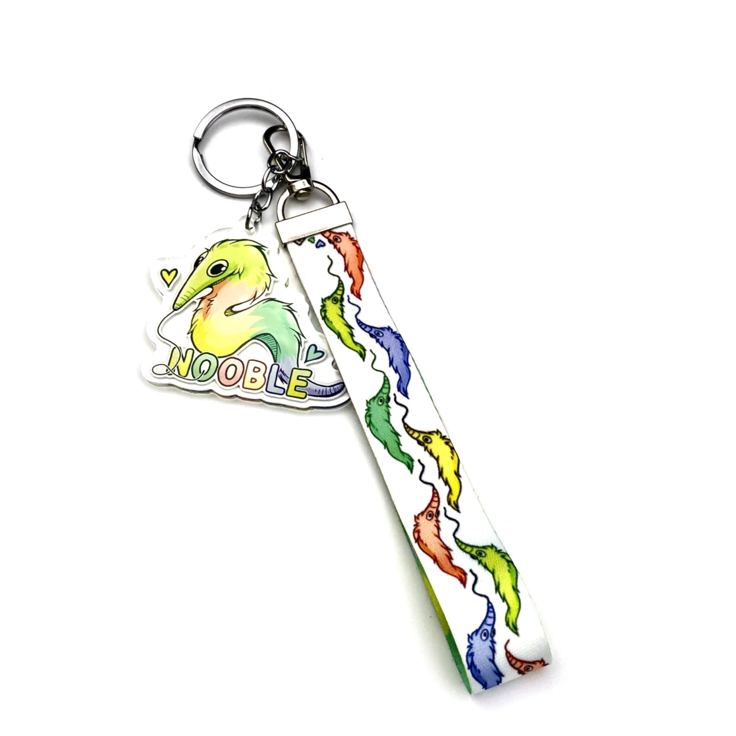 Nooble Keychain +Wristlet Lanyard Set