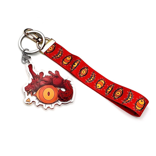Eye See You Keychain +Wristlet Lanyard Set