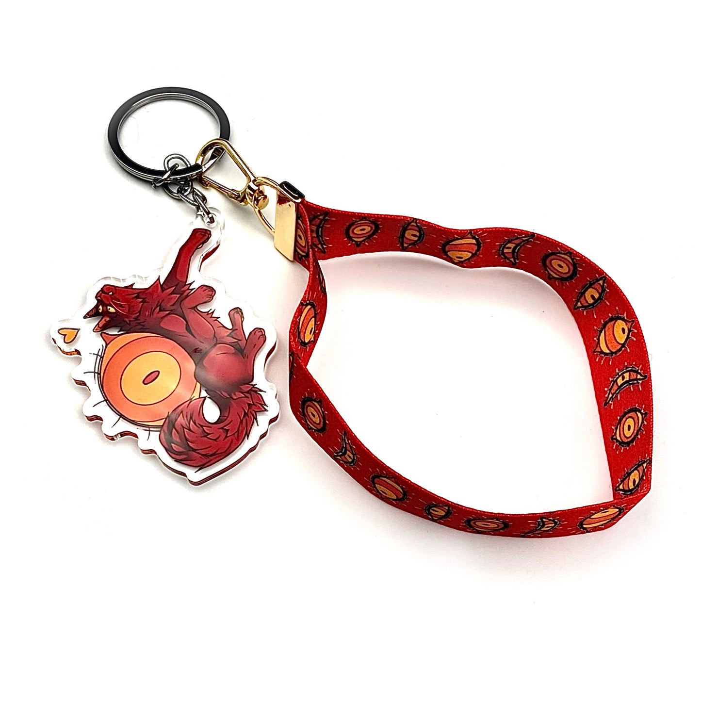 Eye See You Keychain +Wristlet Lanyard Set