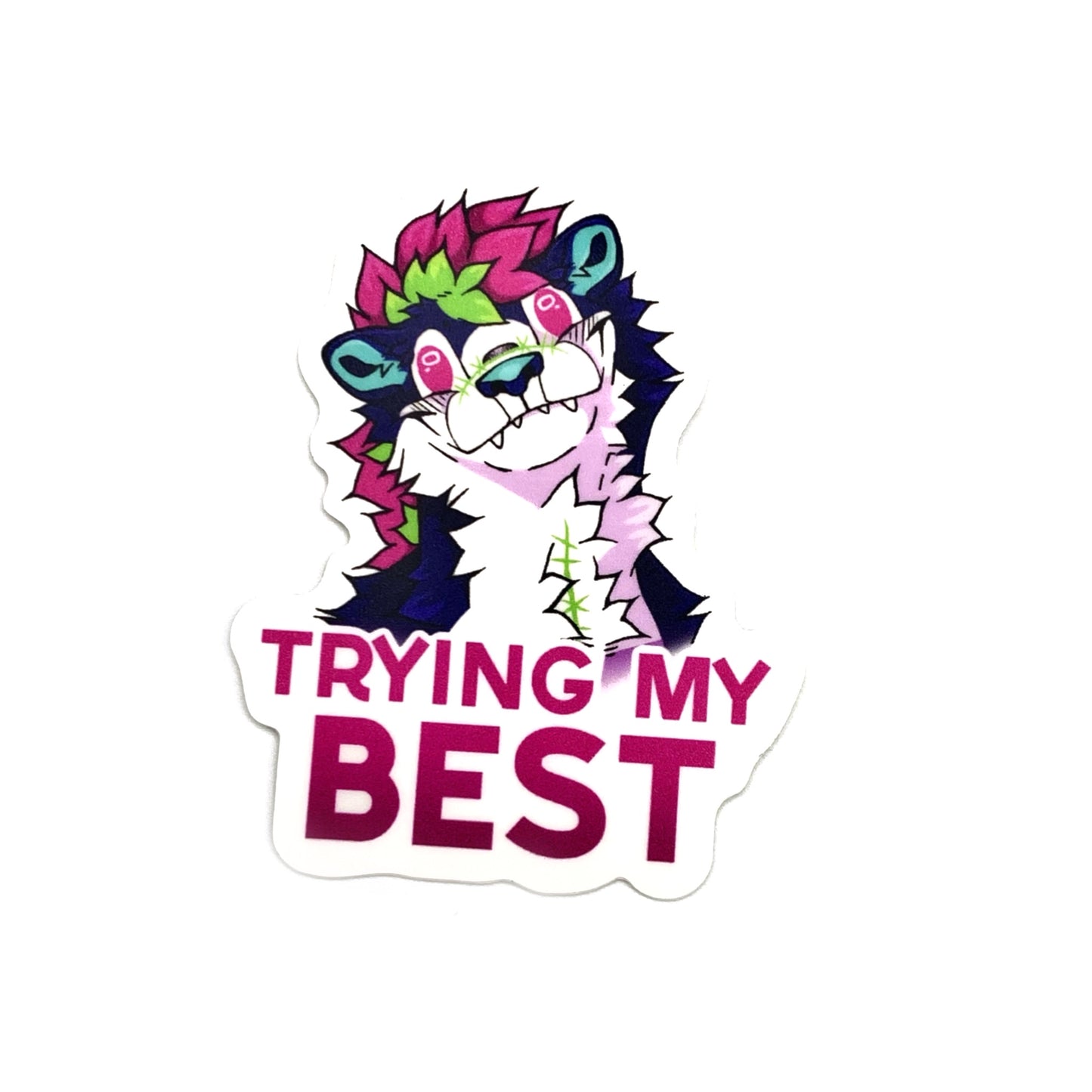 Trying My Best Victor Sticker
