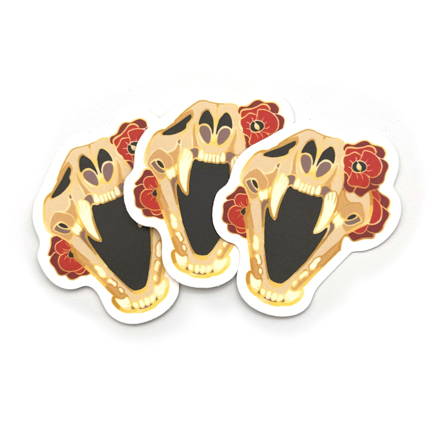 Poppy Skull Sticker