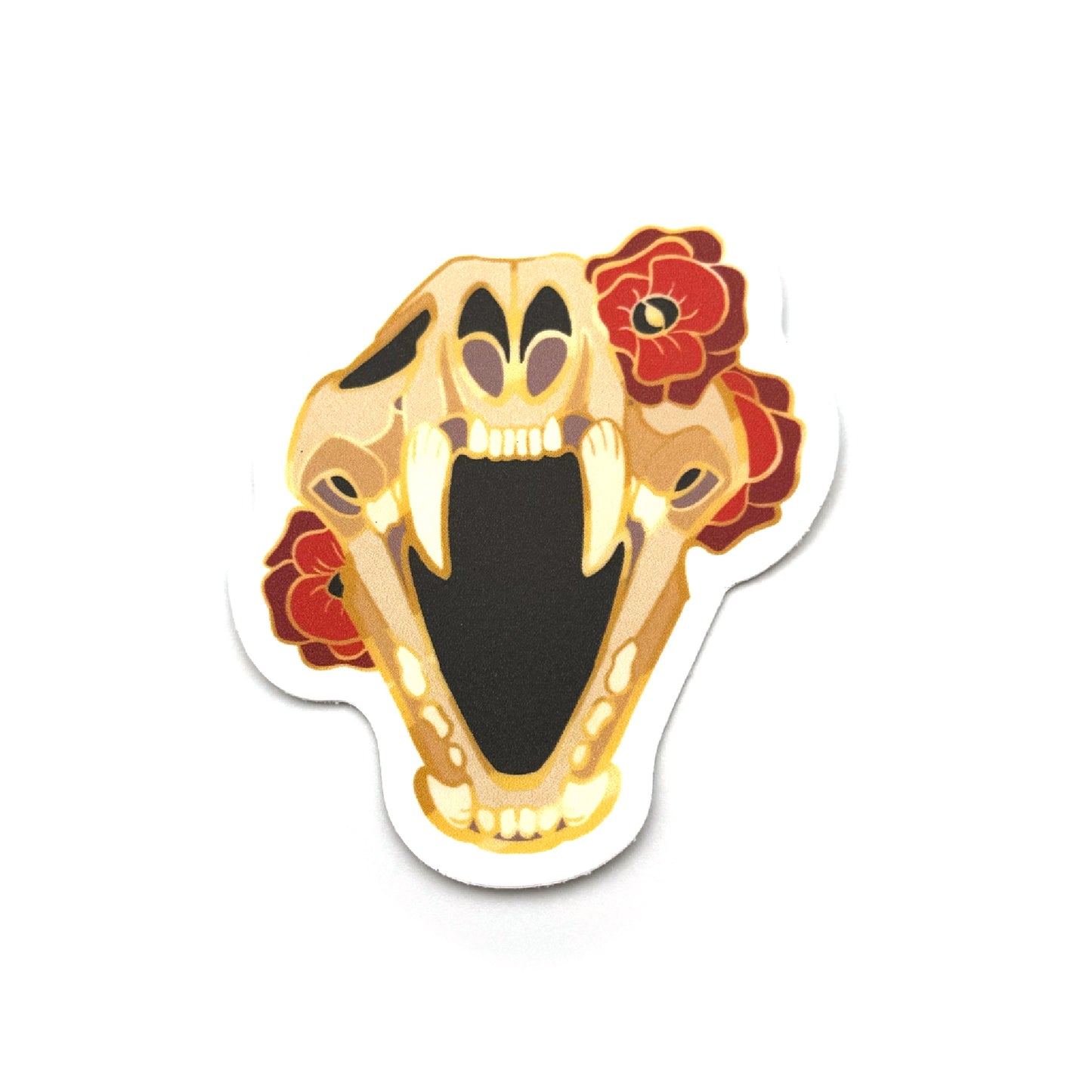 Poppy Skull Sticker