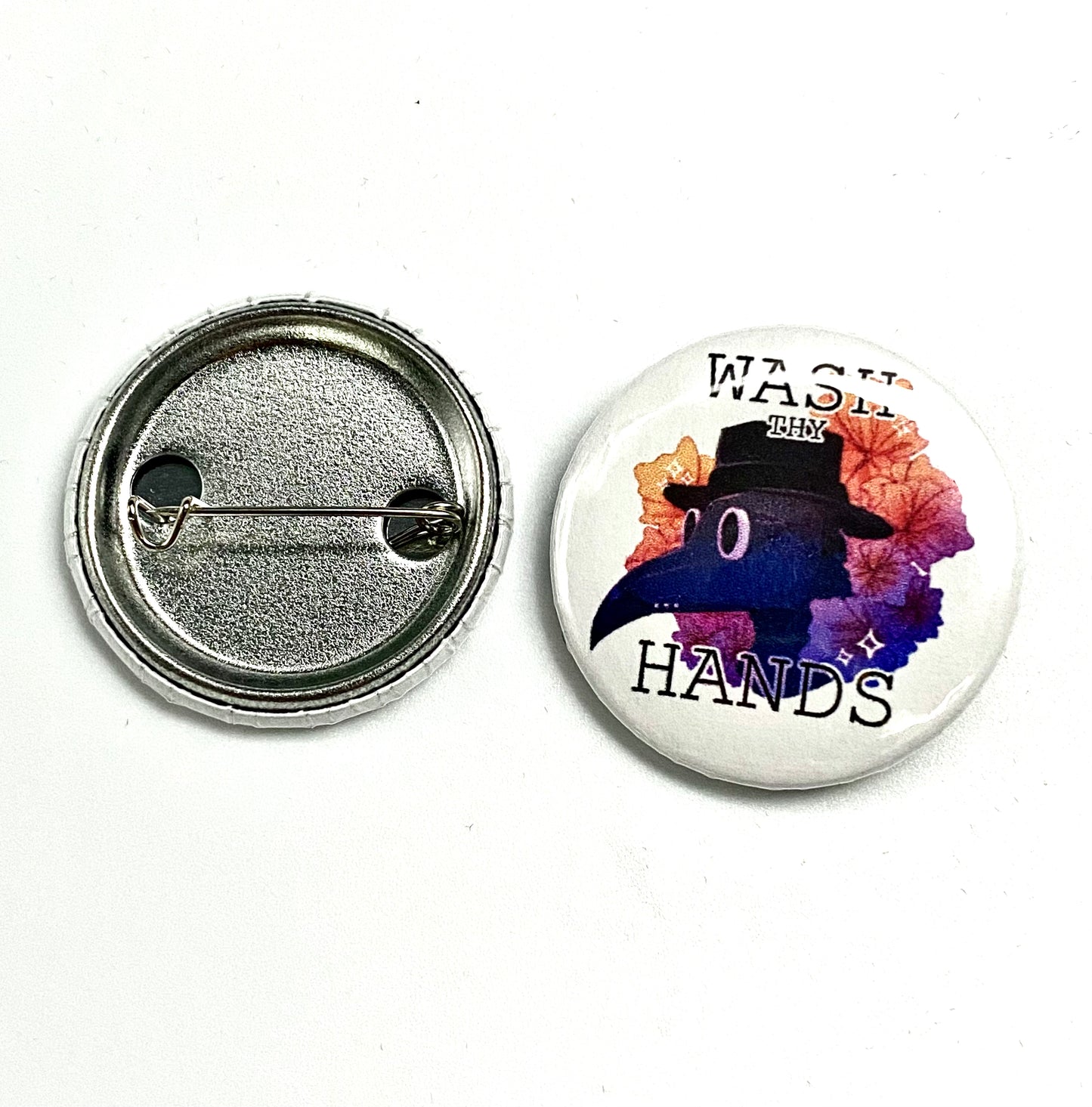 Wash Thy Hands Button Pin
