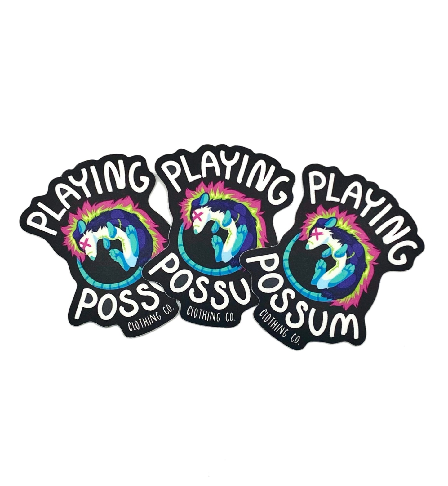 Playing Possum Logo Sticker