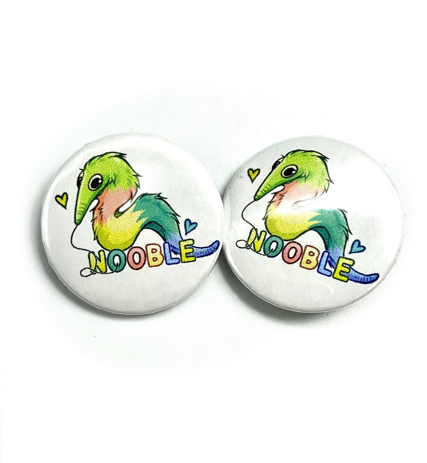 Nooble Worm on a String Button Pin