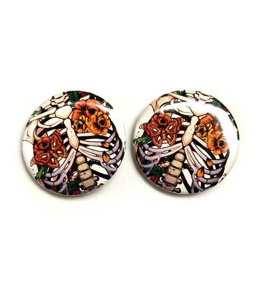Living Bones Button Pin