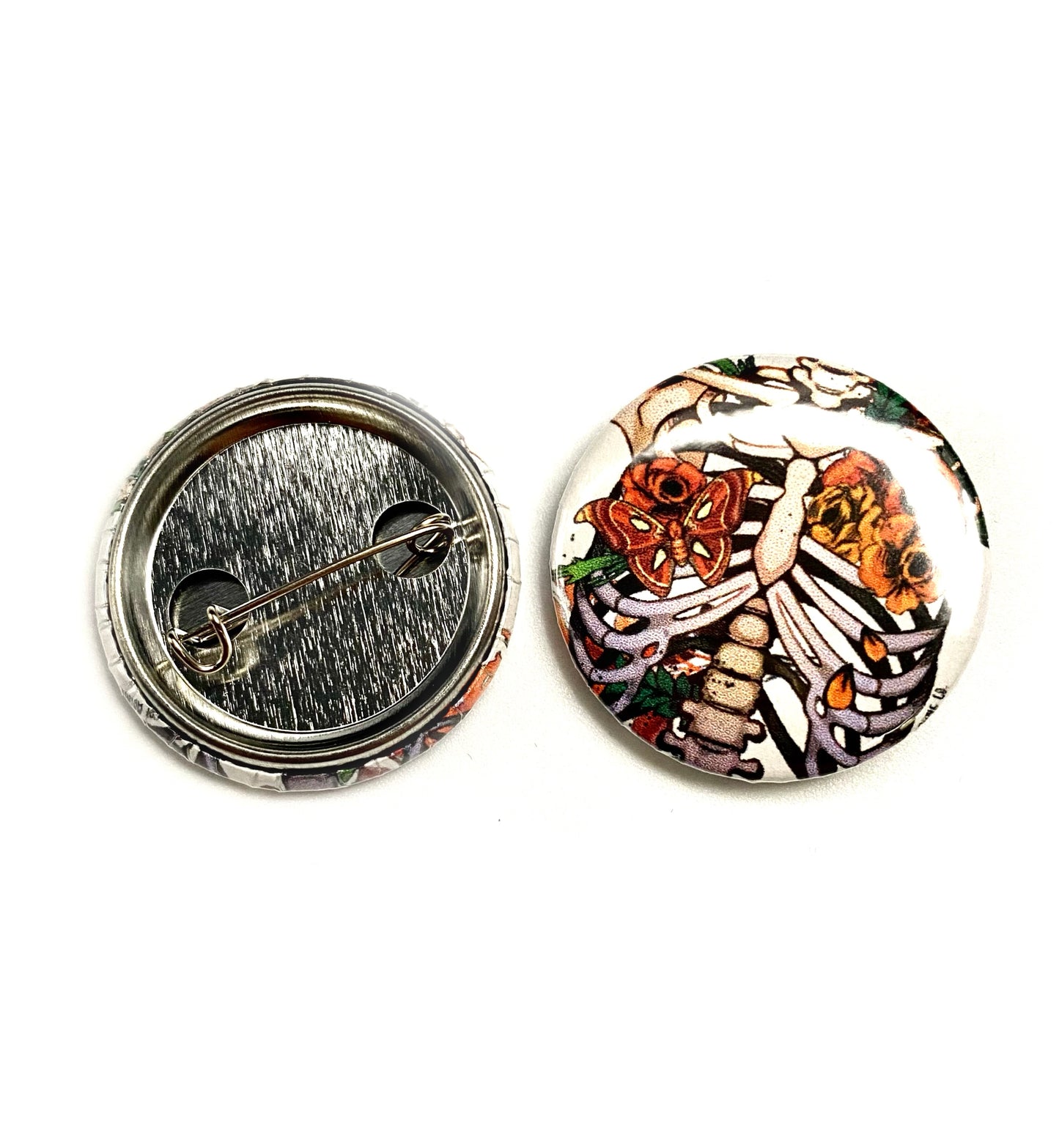 Living Bones Button Pin