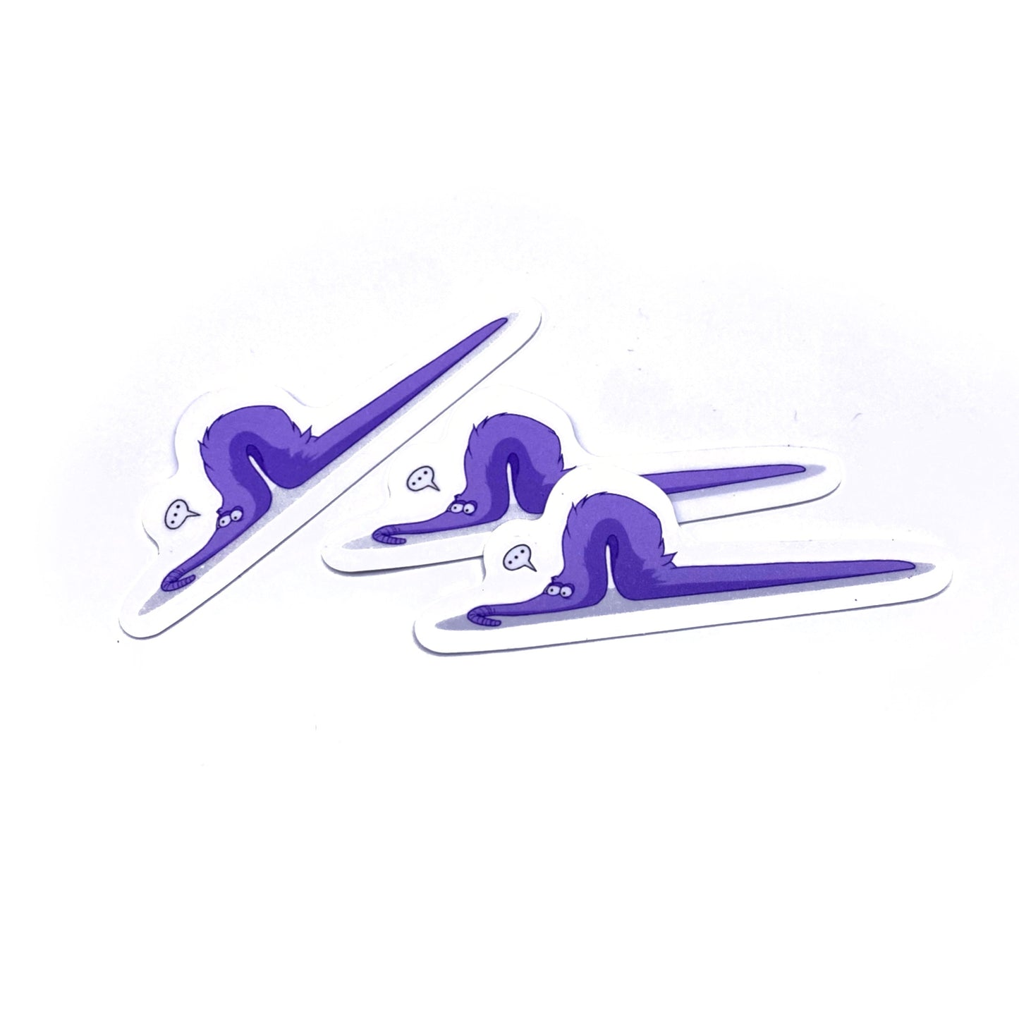 Sad Worm on a String Sticker