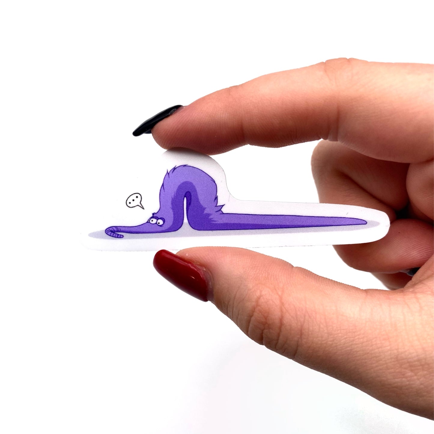 Sad Worm on a String Sticker