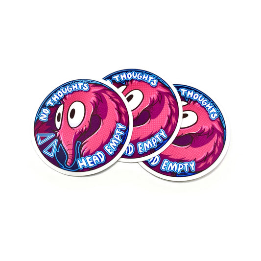 Head Empty Worm on a String Sticker