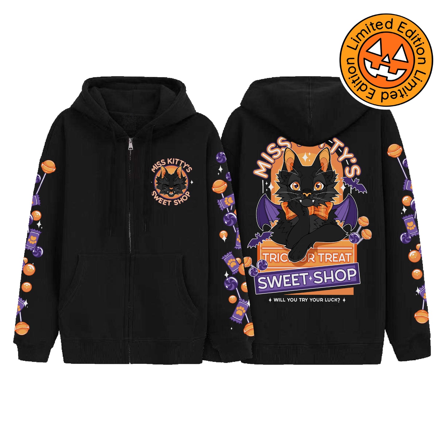 [Limited Edition] Miss Kitty's Sweet Shop Zip Up Hoodie