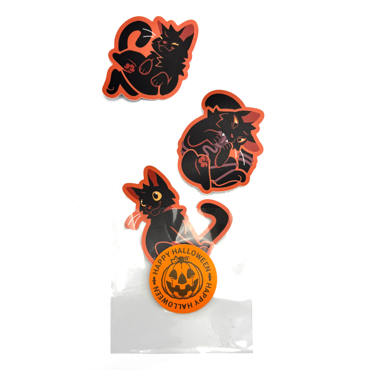 [Limited Edition] Black Cat Halloween Sticker Set
