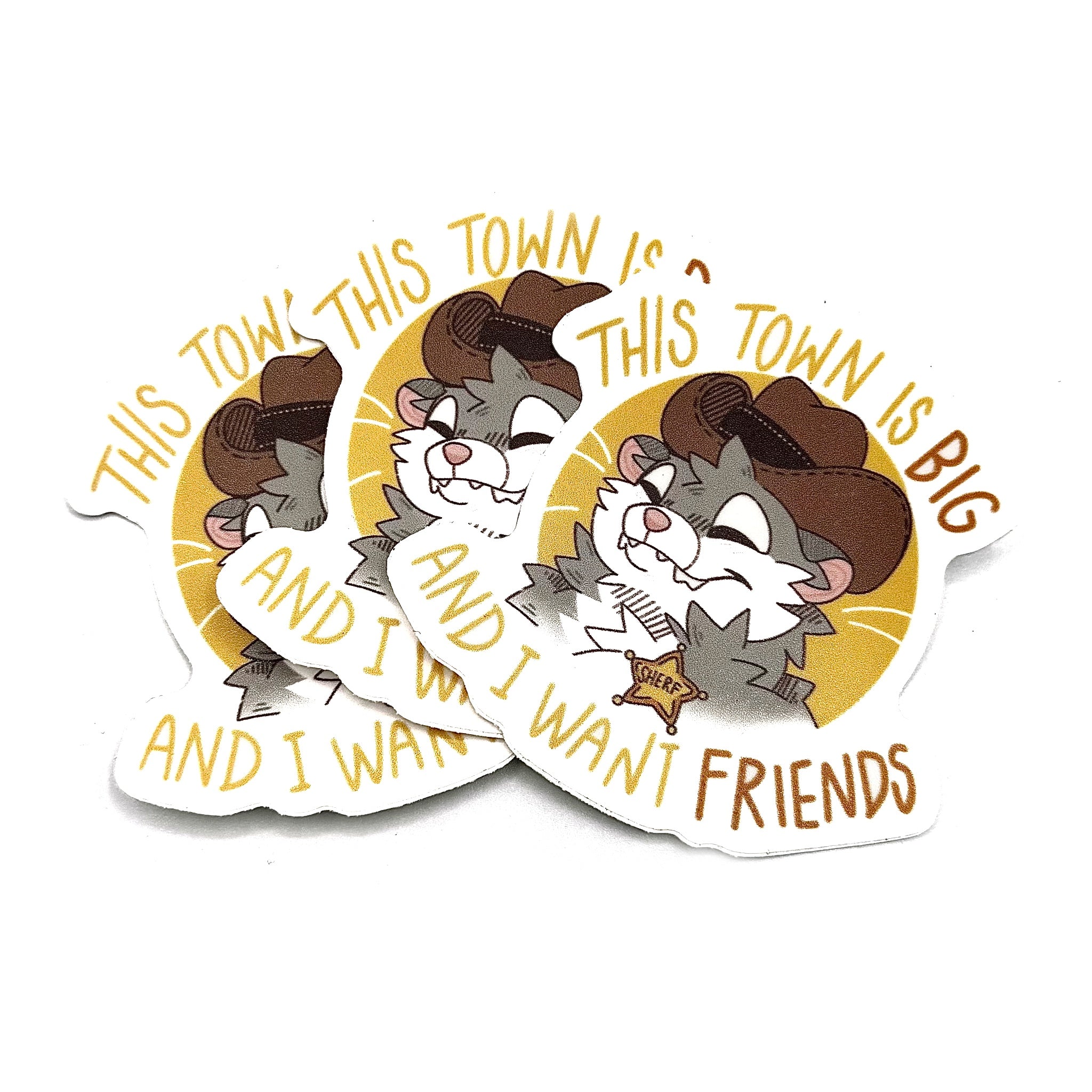 I Want Friends Sticker – Playing Possum Clothing Co.