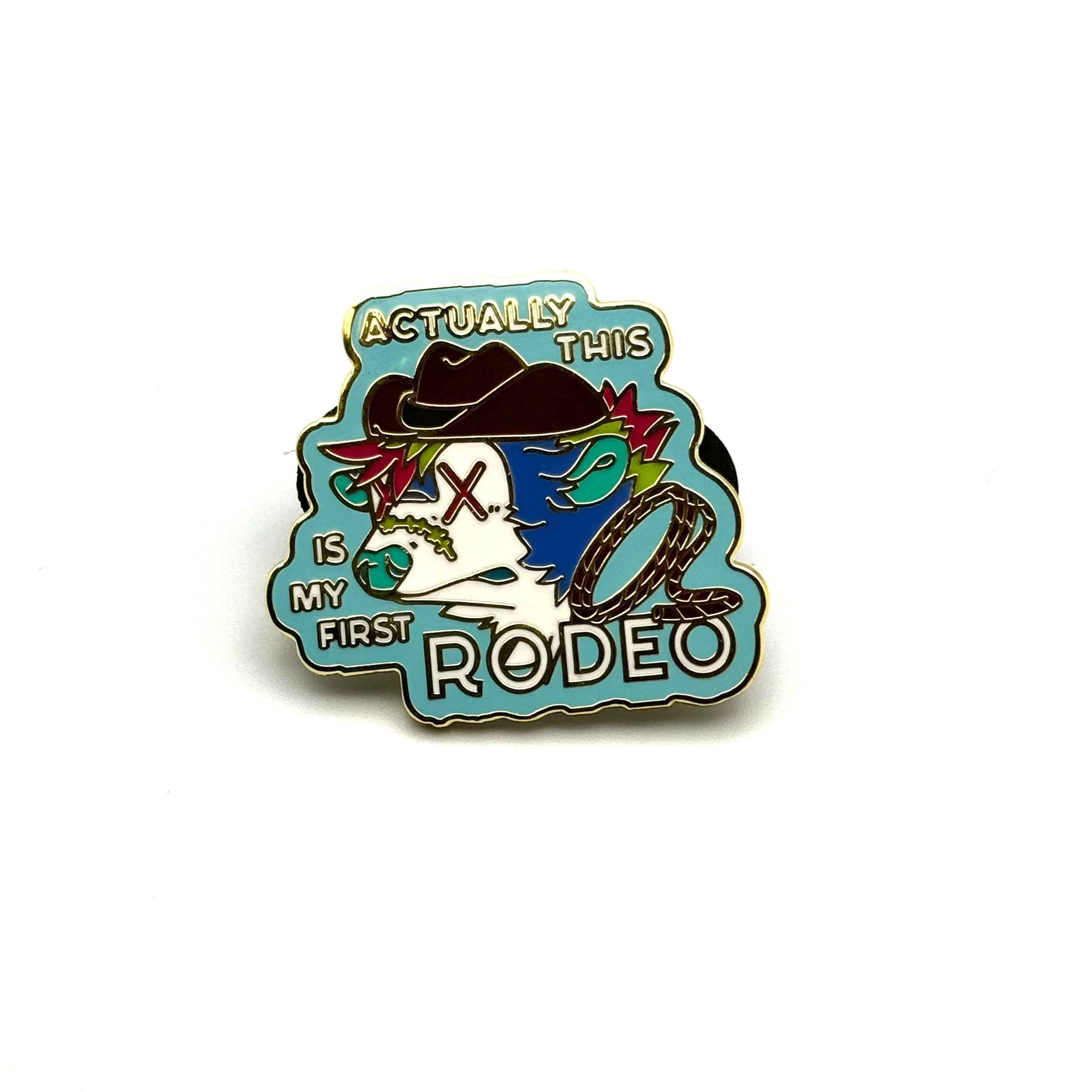First Rodeo Enamel Pin – Playing Possum Clothing Co.