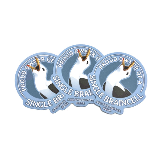 Single Braincell Seagull Sticker