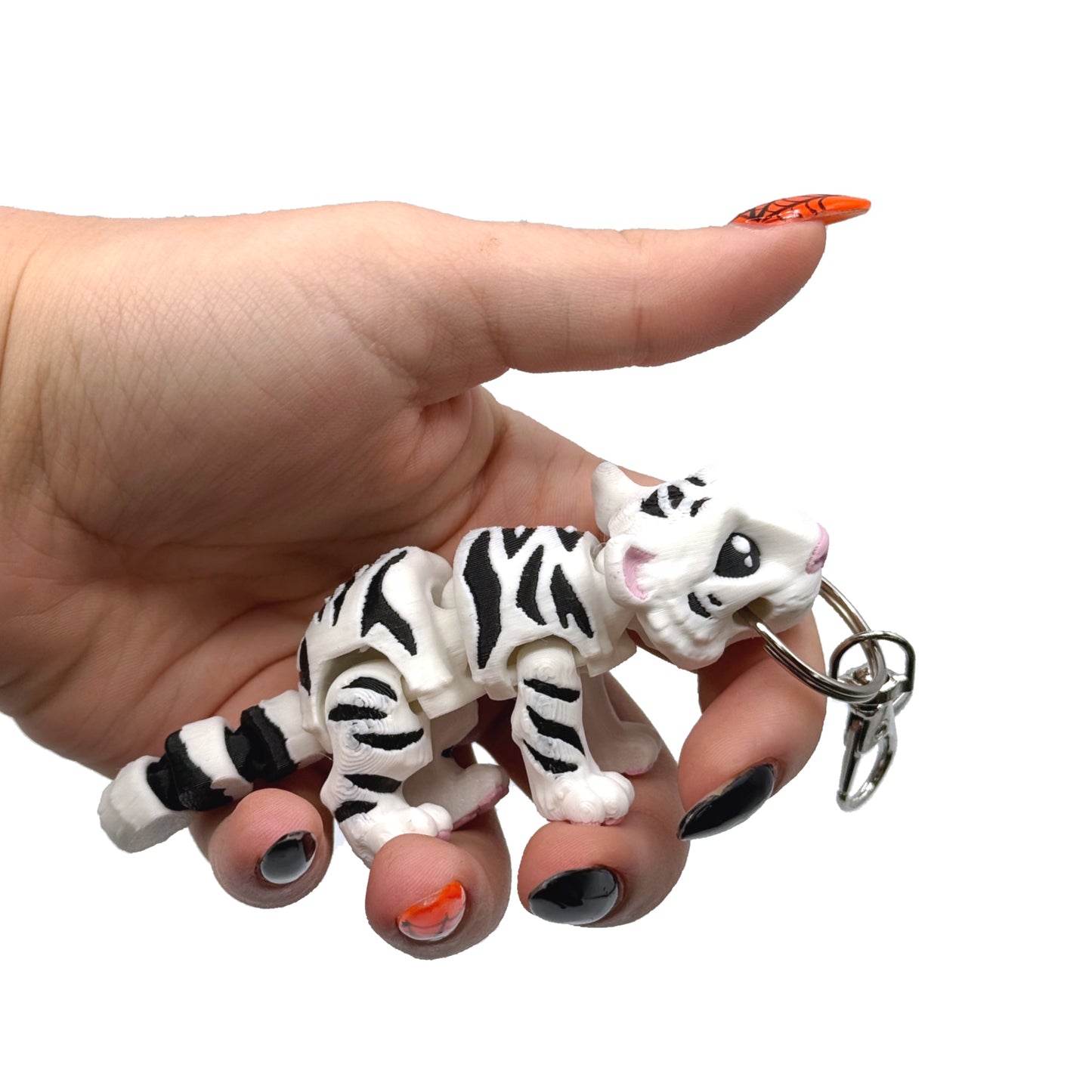 3D Printed Fidget Tiger Keychain