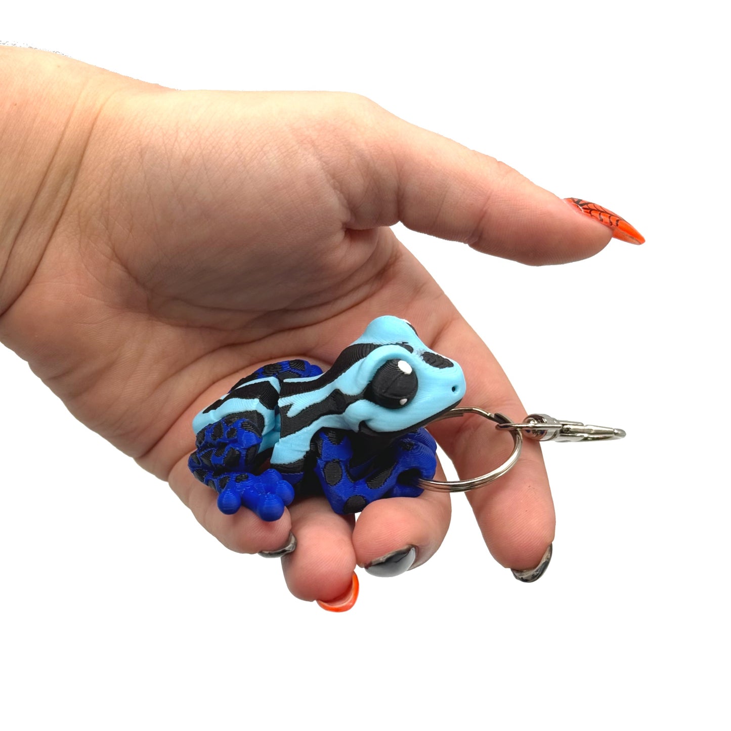 3D Printed Fidget Poison Dart Frog Keychain