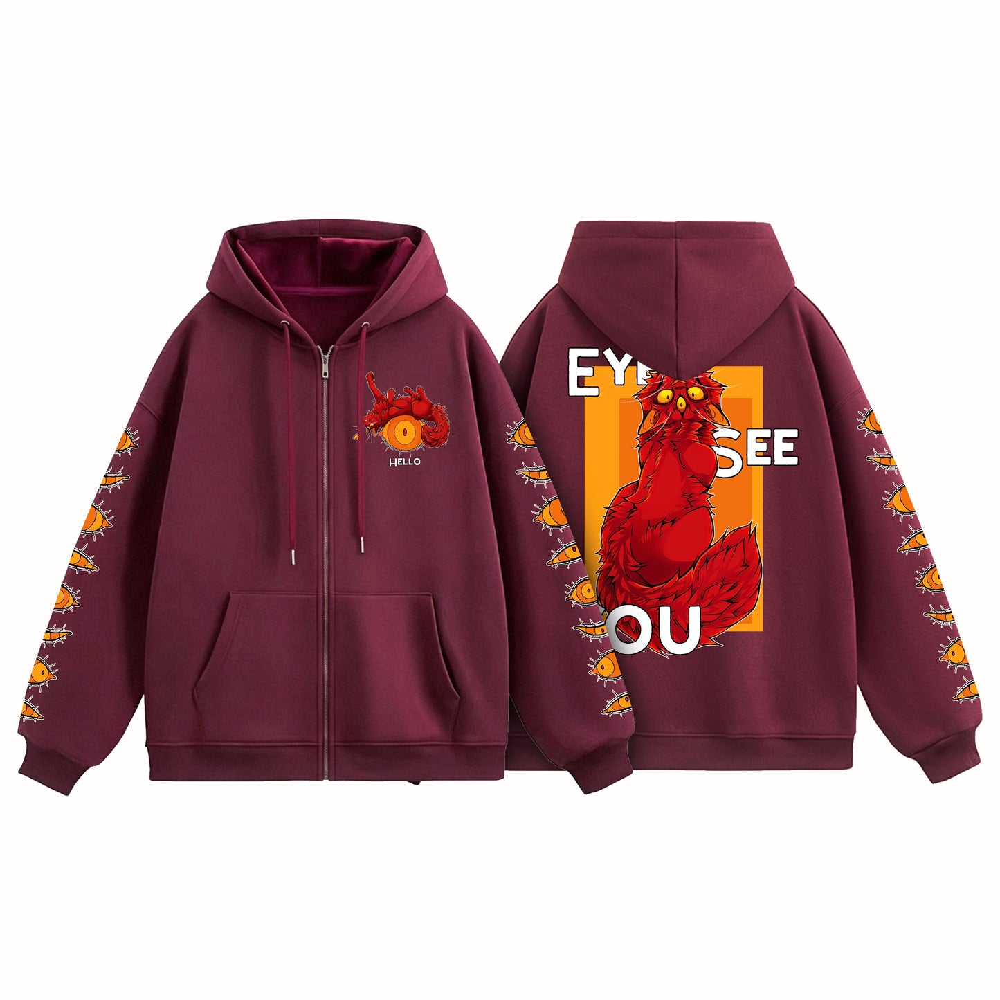 Eye See You Zip-Up Hoodie [PREORDER]