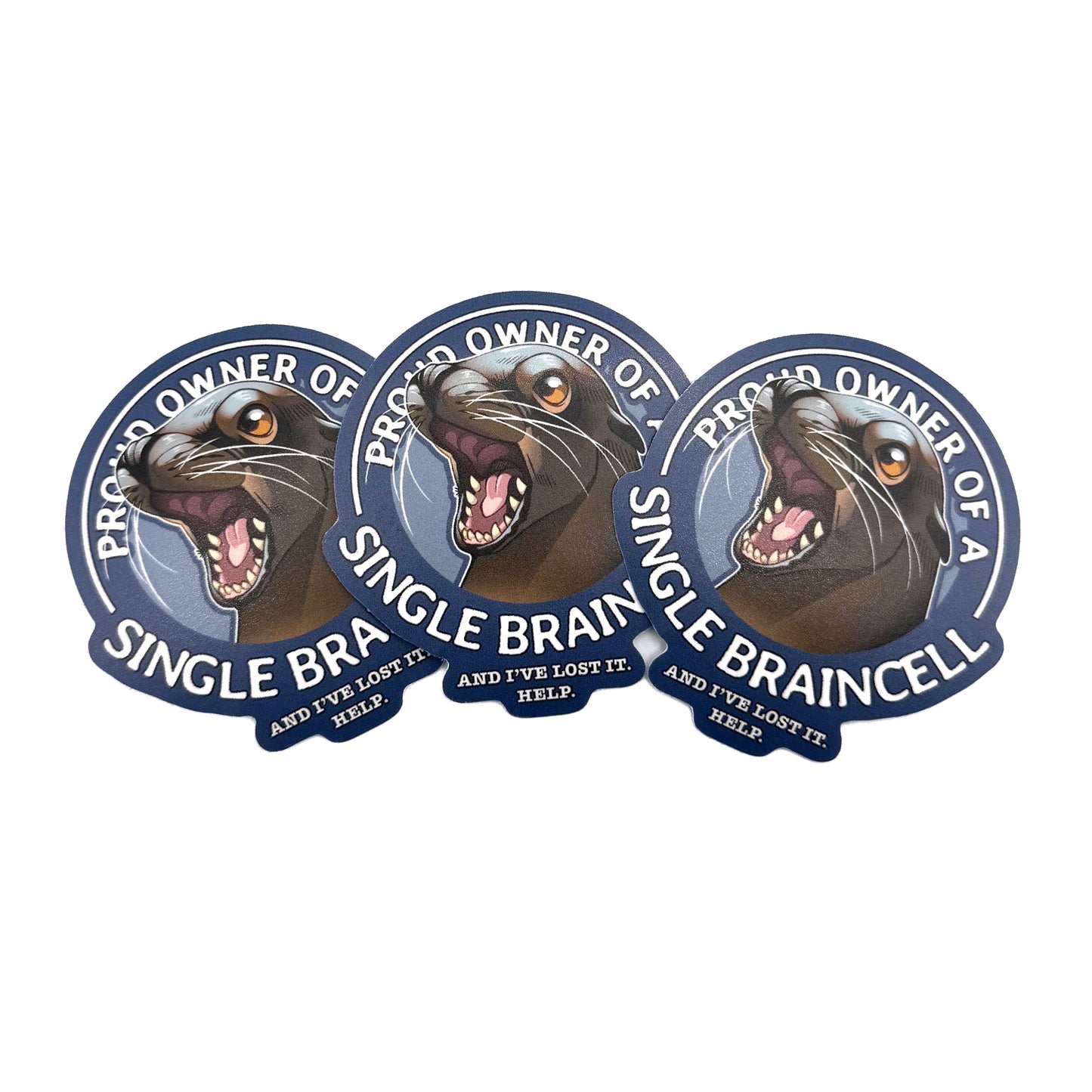 Single Braincell Sea Lion Sticker