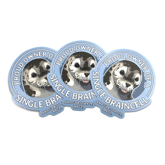 Single Braincell Seal Sticker