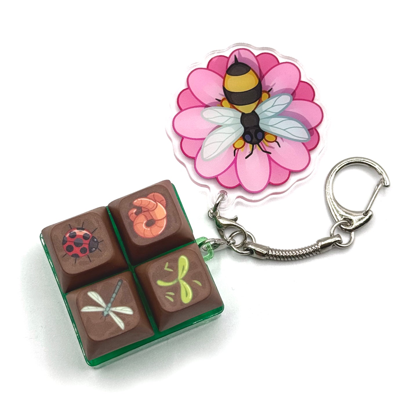 Garden Bed Keyboard Keychain