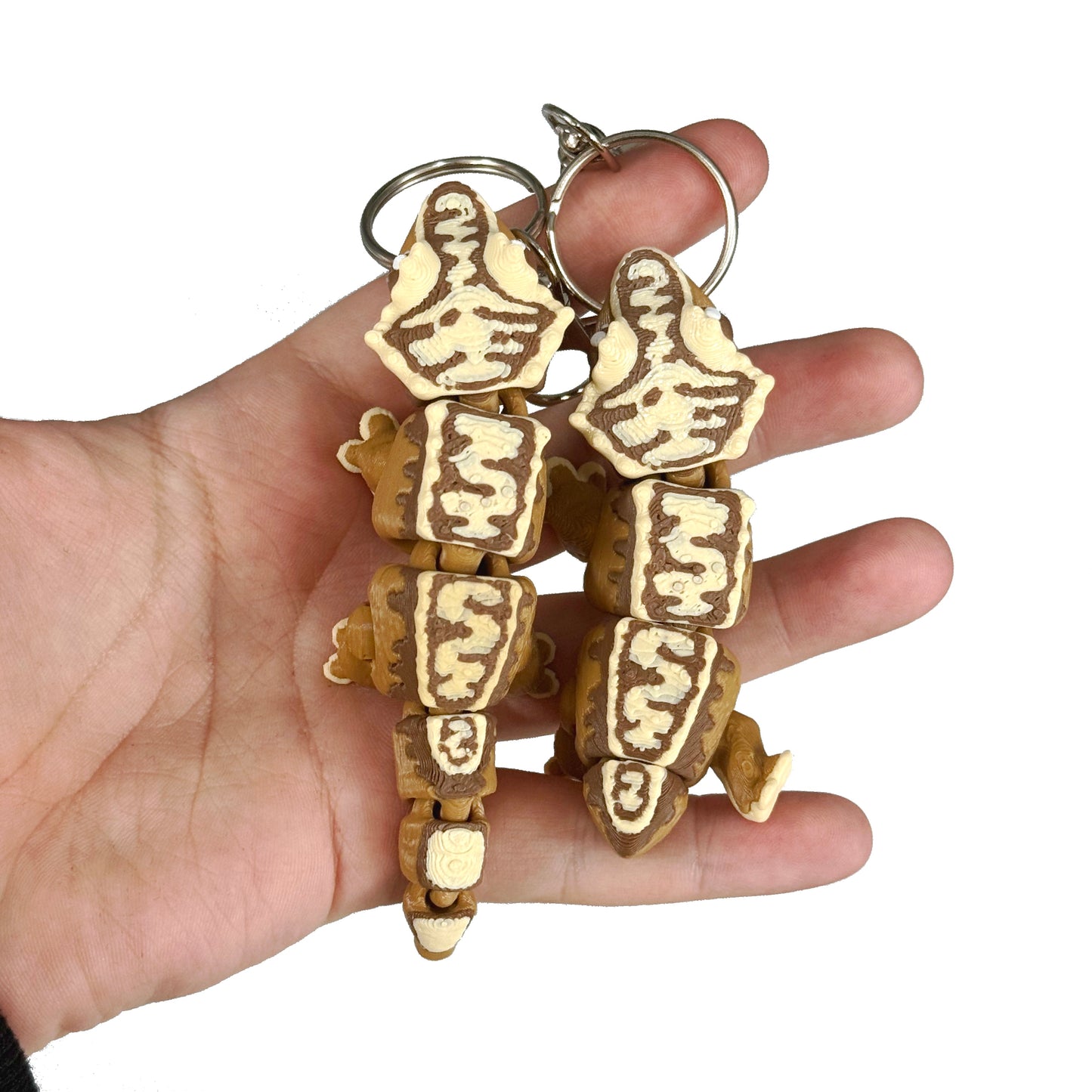 Crested Gecko 3D Printed Fidget Keychain