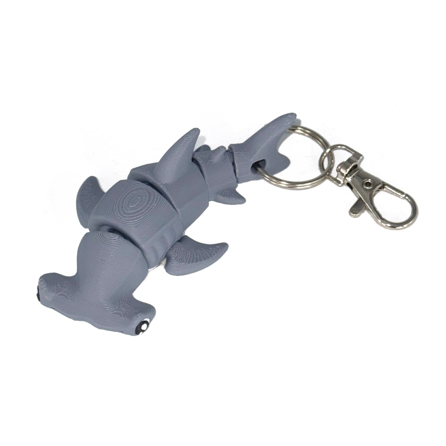 Hammerhead Shark 3D Printed Fidget Keychain