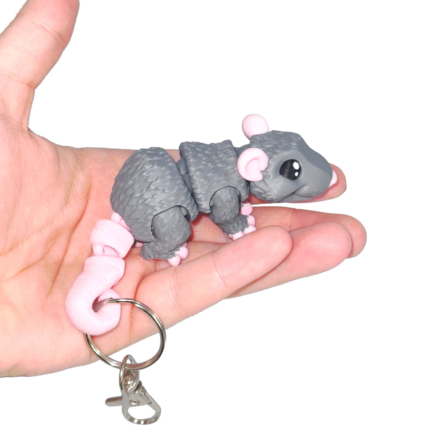 Rat 3D Printed Fidget Keychain