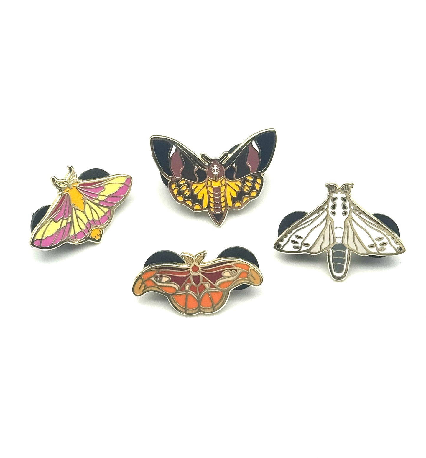 Moth Menagerie Enamel Pin Set (4 Count)