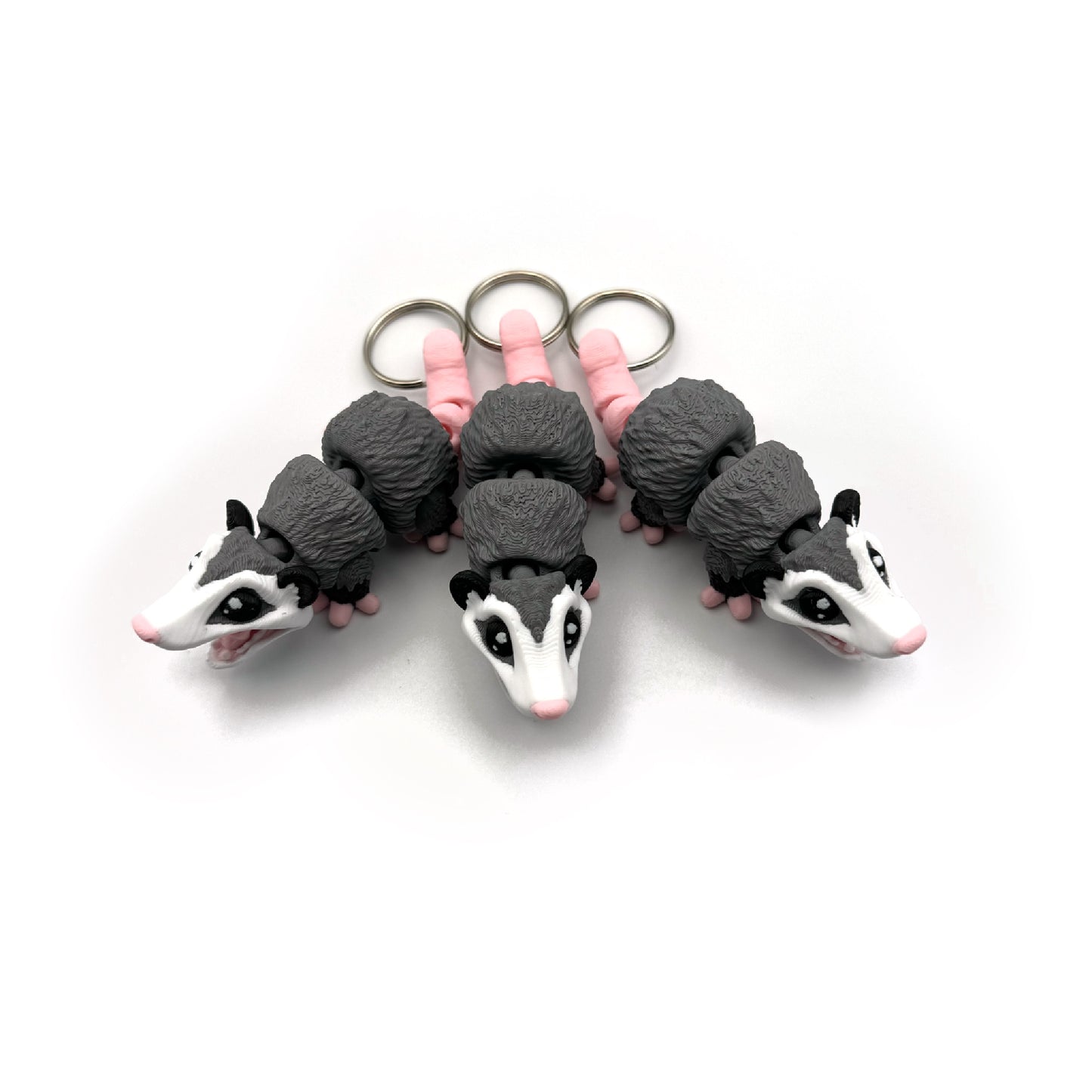 3D Printed Fidget Possum Keychain