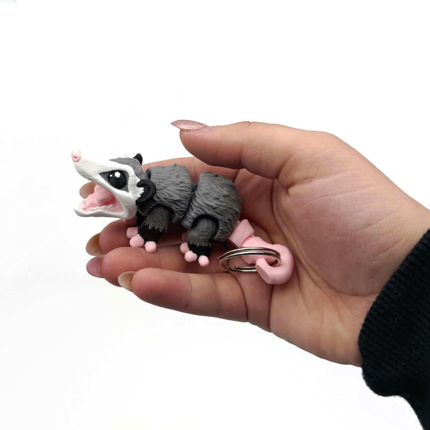 3D Printed Fidget Possum Keychain