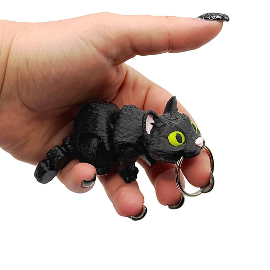 3D Printed Fidget Cat Keychain