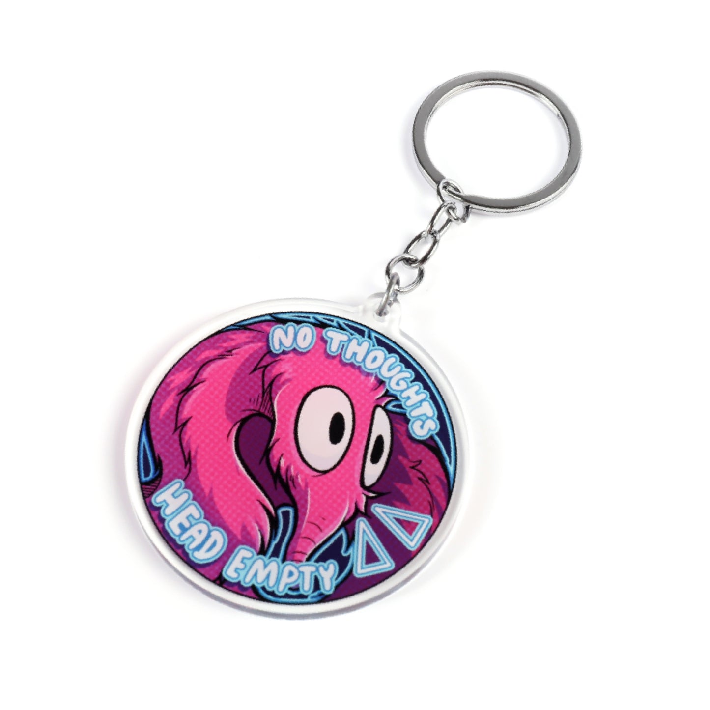 Head Empty Worm on a String Keychain